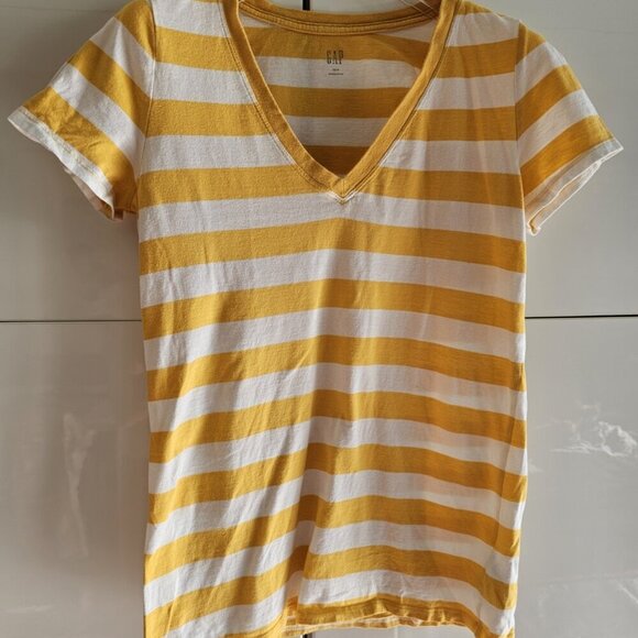 Vintage jersey classic-fit V-neck T-shirt in stripe - Picture 2 of 6